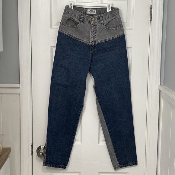 Palmettos Denim - Vintage 90s Palmetto High Rise Jeans Women 9 Color block Tapered USA Cotton